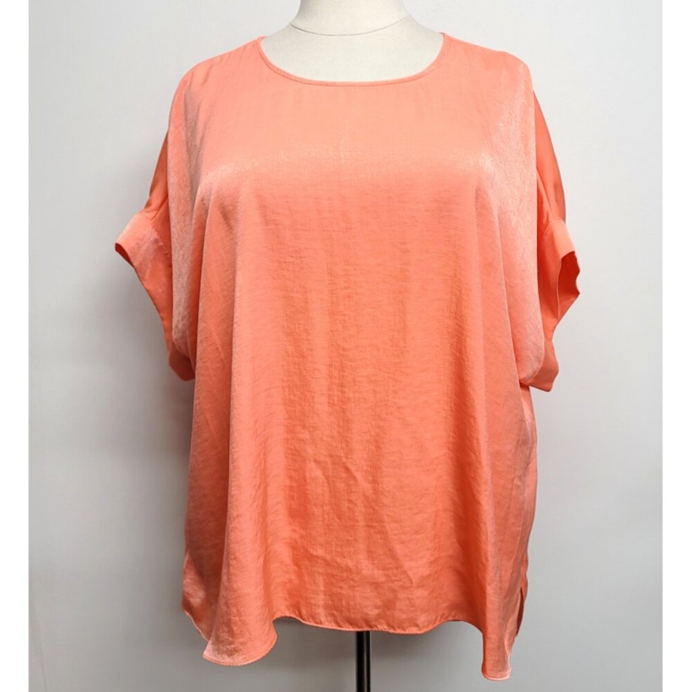 Worthington Woman Peach Dolman Sleeve Pullover Blouse 3X